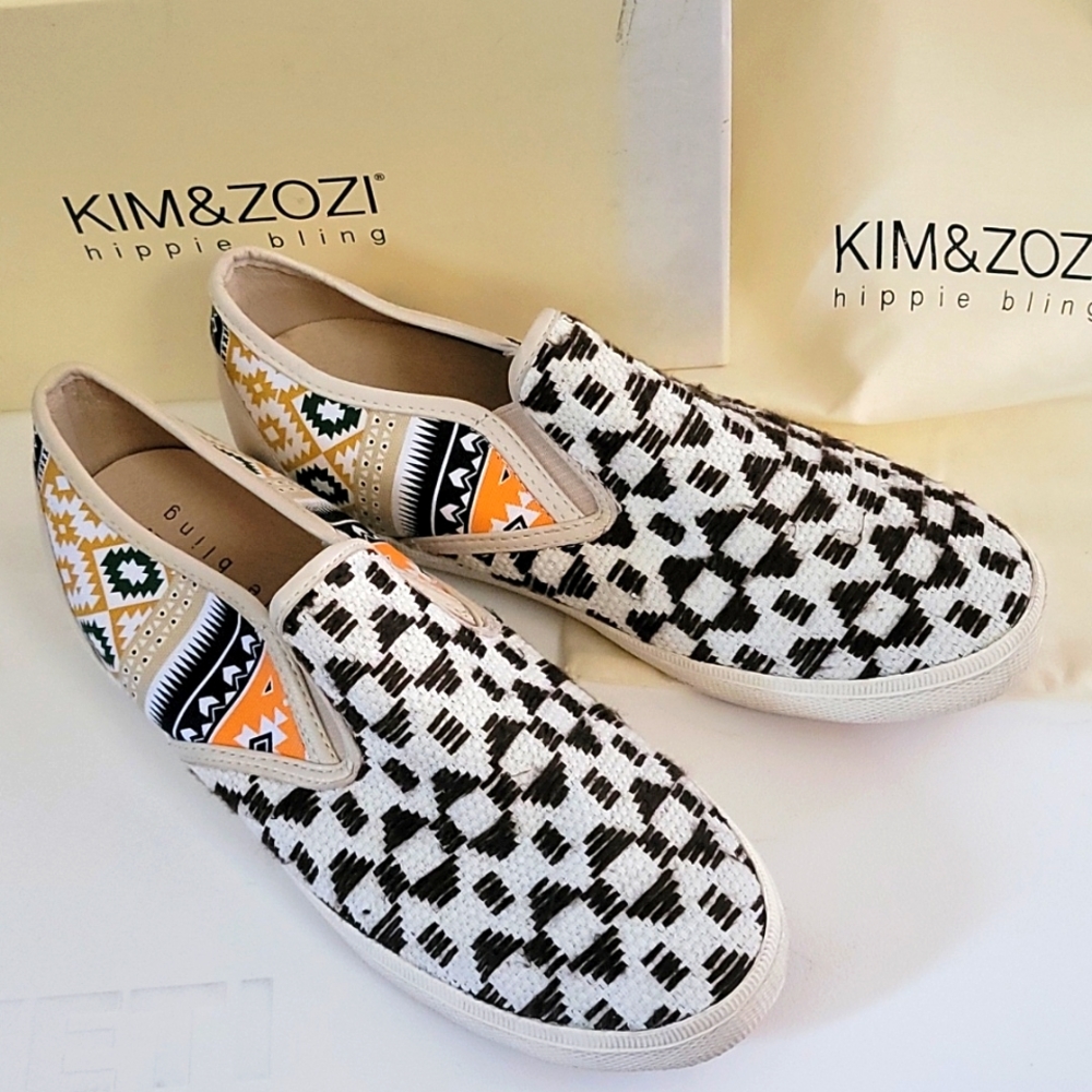 NIB Kim & Zozi Rio Hippie Bling Tan Sneakers 8
